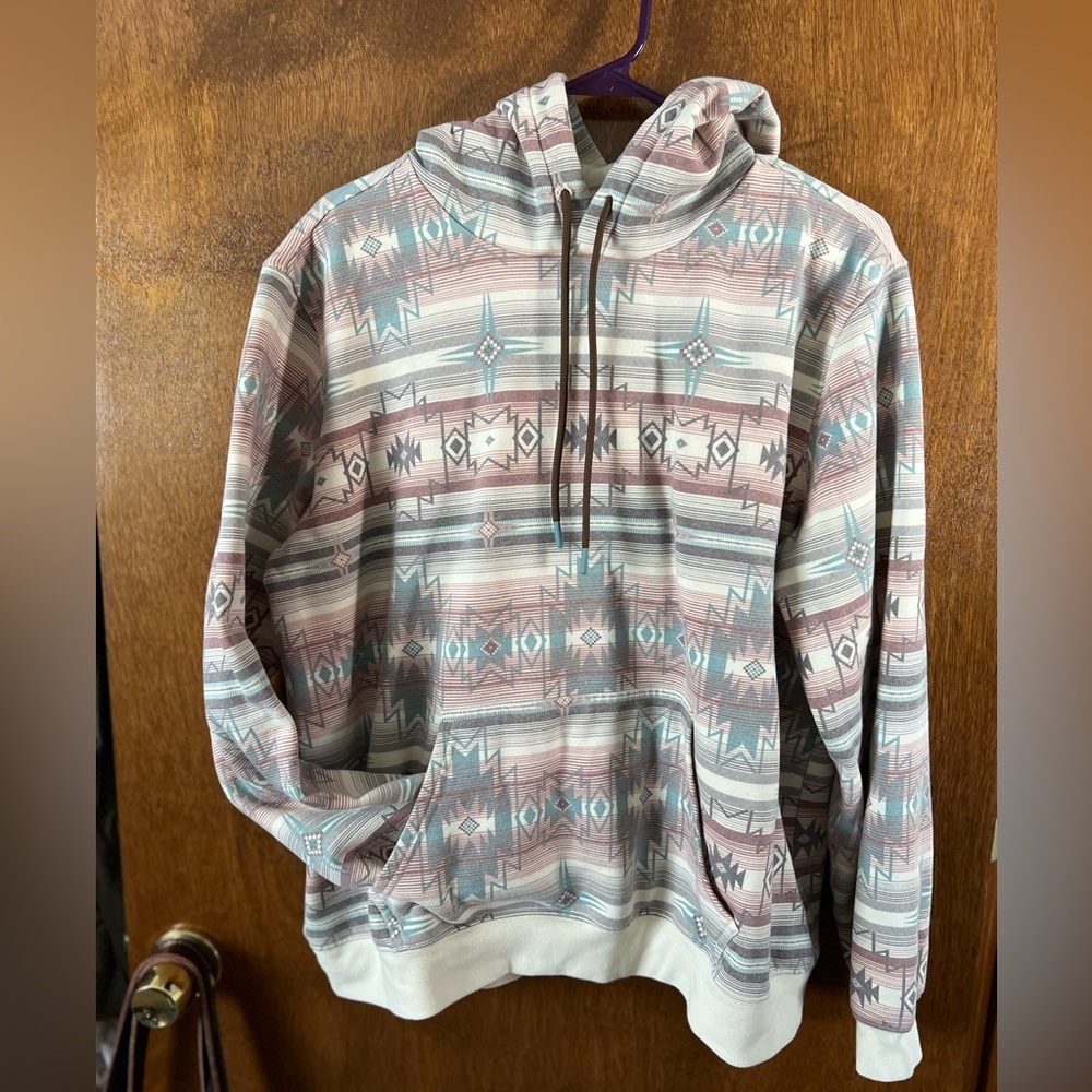 Shyanne Women’s Southwestern Striped Print Fleece Hoodie